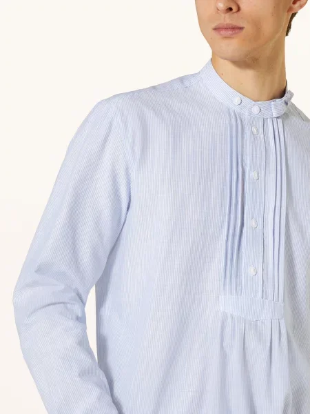 Johann & Johanna Krojová Košile Comfort Fit Se Stojáčkem tmavě modrá bílá