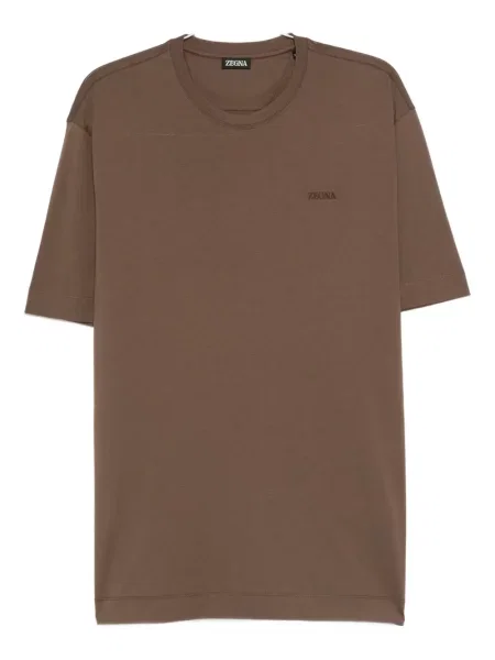 Tricou Zegna cu decolteu rotund maro