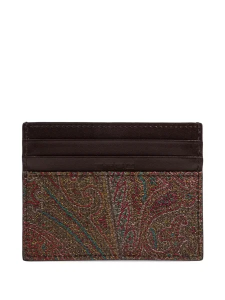 Piniginė Etro su paisley raštu ruda