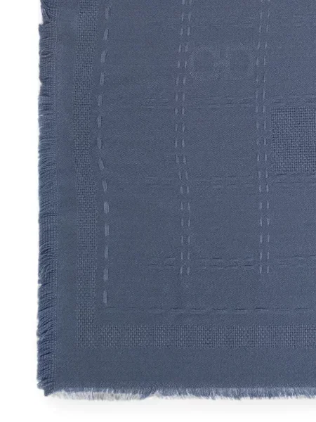 Jacquard šal Ferragamo s autogramom plava