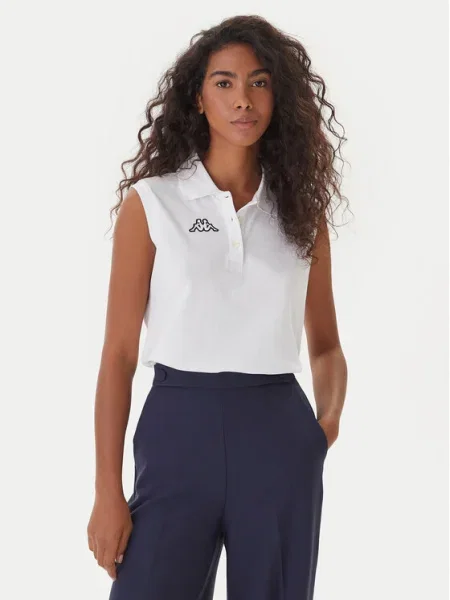 Kappa Tricou polo Logo Tennis alb