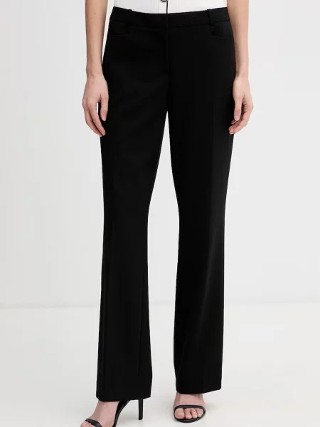DKNY pantaloni straight pentru femei negru