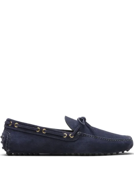Pantofi loafer Car Shoe din piele de căprioară albastru