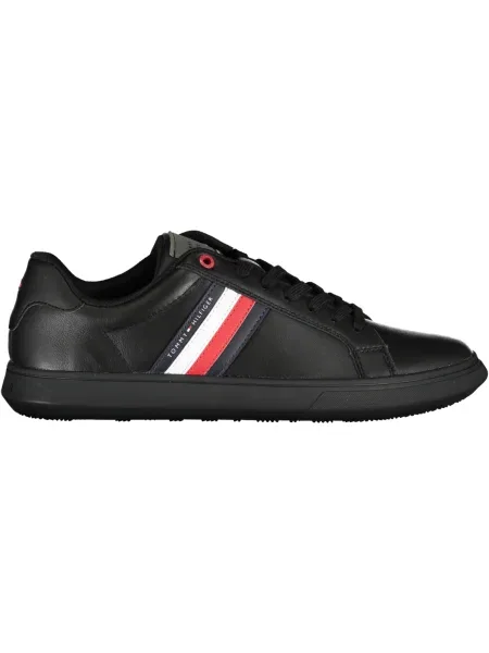 Sneakersy Tommy Hilfiger skórzane biznesowe czarne