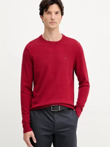 Пуловер с кашмир Tommy Hilfiger от лека материя сиво