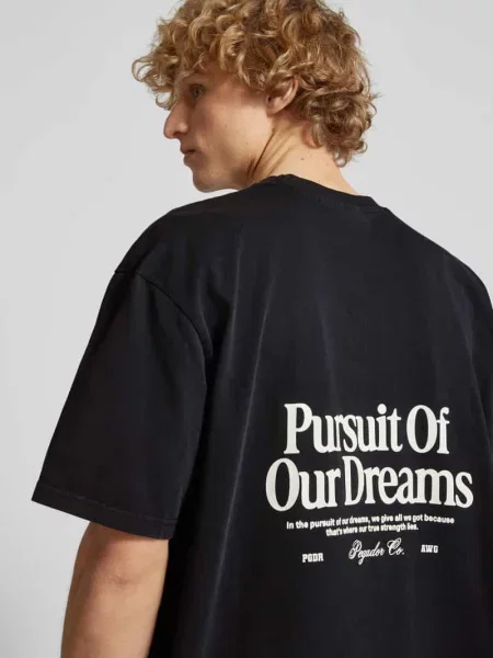 T-shirt o kroju oversized z nadrukiem z logo model ‘BROOKE’ Pegador