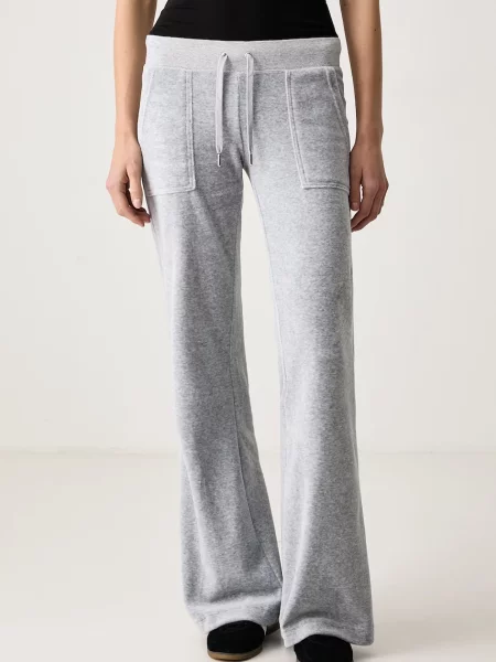 Juicy Couture pantaloni de trening pentru femei LAYLA POCKET LR gri