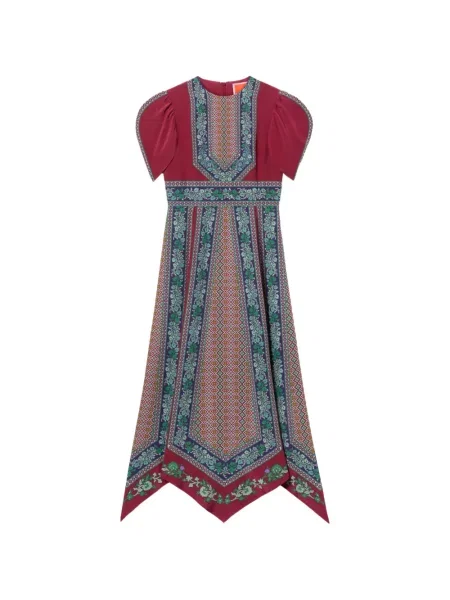 Rochie midi La Doublej până la genunchi de costum roșu