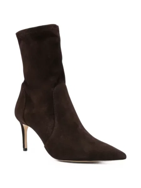 Cizme scurte Stuart Weitzman din piele de căprioară maro