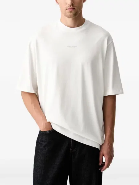 Scurt tricou Armani Exchange cu imagine alb