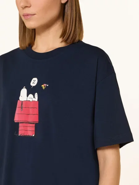 Mey Spací Košile Série Mey × Peanuts tmavě modrá