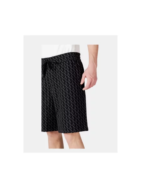 Armani Exchange teplákové šortky pánske čierna