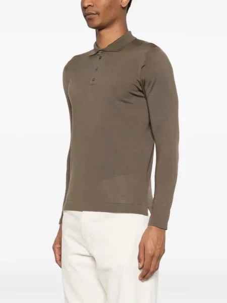 Dugo polo majica Drumohr smeđa