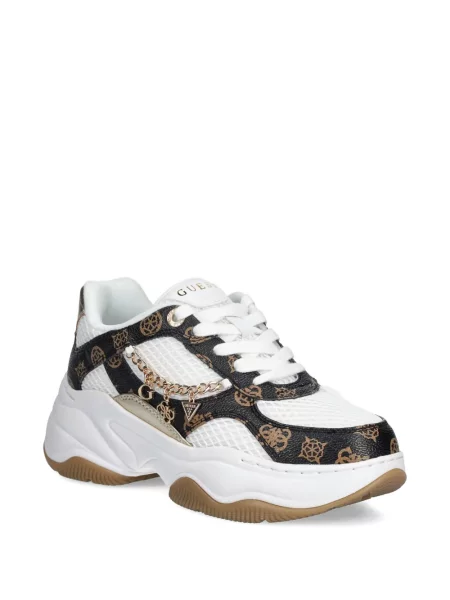 Sneakerși Guess cu autograf alb