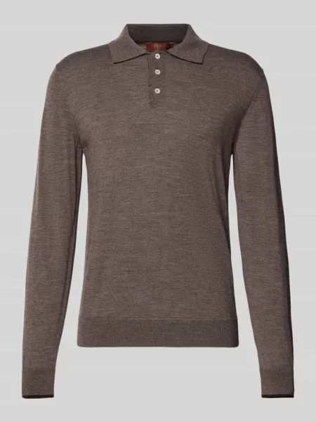 Sweter z dzianiny z kołnierzykiem typu kent Cruna