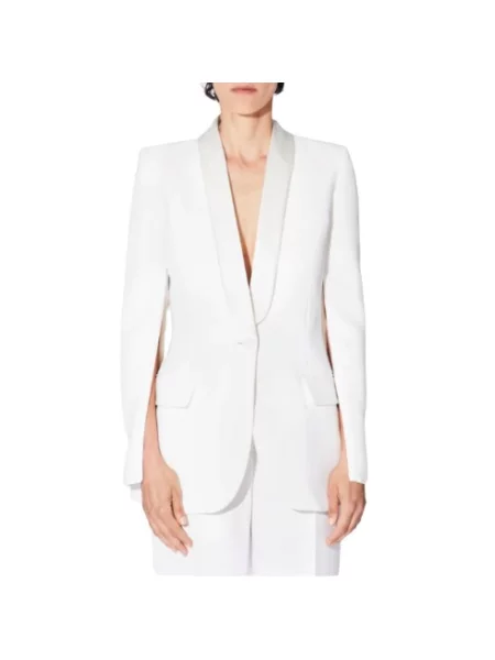 Satynowa marynarka Barbara Bui biała