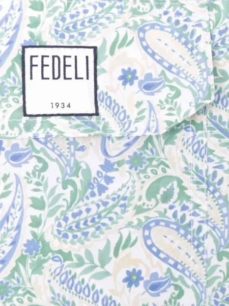 Slip de baie Fedeli cu model floral cu imagine verde