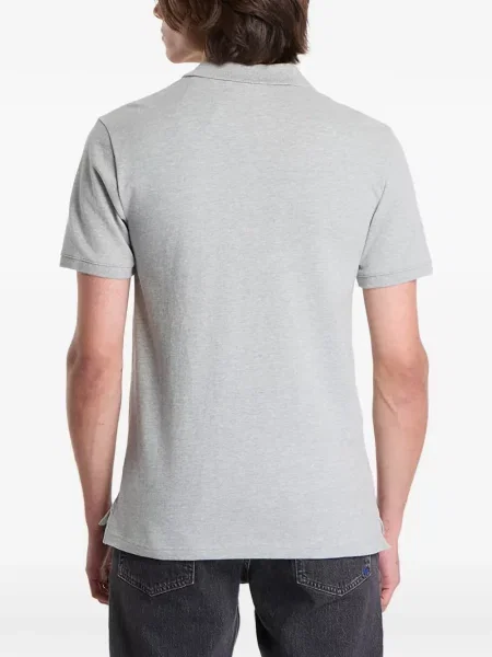 Tricou polo Gap cu broderie gri