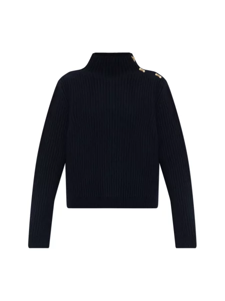 Sweter z golfem Ferragamo niebieski