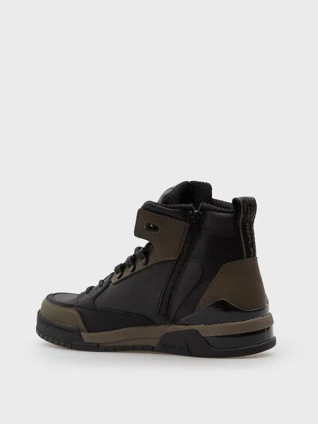 Шкіряні черевики Replay чорні