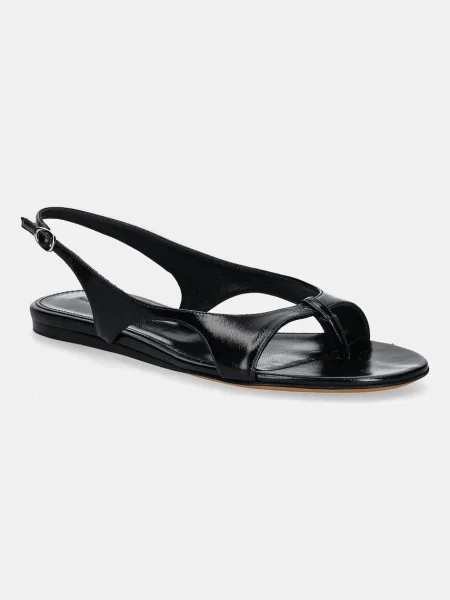 Кожени сандали Proenza Schouler Slash черно
