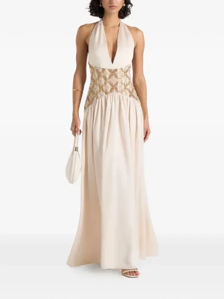 Rochie maxi Manière De Voir cu gât halter