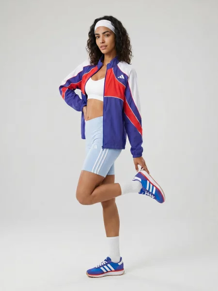 ADIDAS PERFORMANCE Tréningová bunda Adizero Archive enciánová / svetlosivá / červená modrá