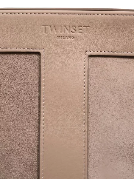 Geantă Twinset din piele de căprioară