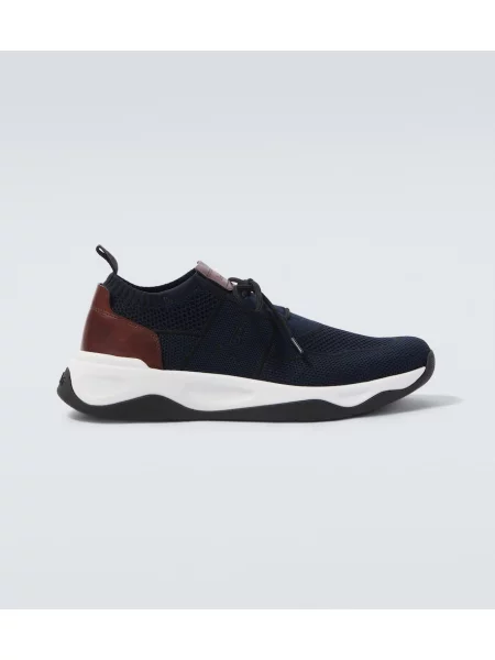 Sneakerși Berluti din piele albastru