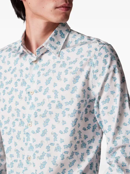 Cămașă Ps Paul Smith cu model floral cu imagine alb