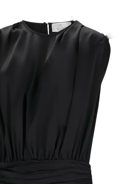 Rochie maxi Giuseppe Di Morabito cu volane negru