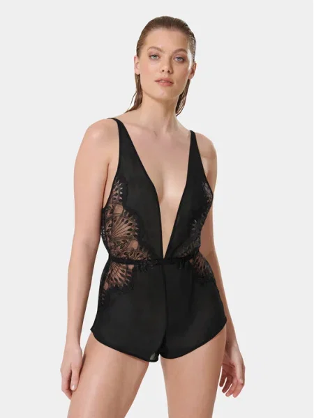 Bluebella Pijama Augusta Feminine Fit negru