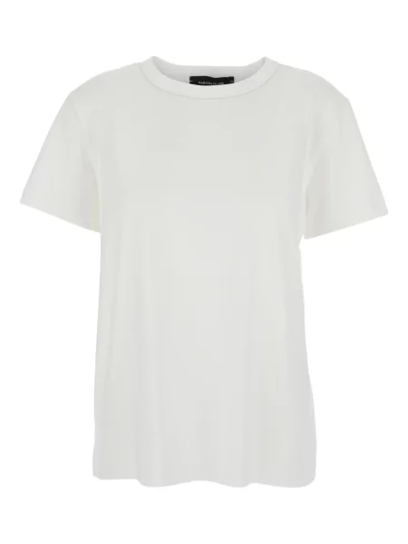 Tricou Fabiana Filippi cu decolteu rotund scurt alb