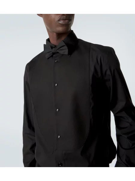 Cămașă Burberry din poplin negru