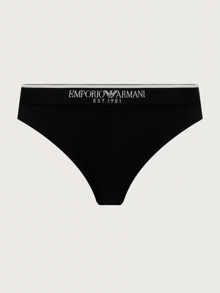 Emporio Armani Underwear tangá dámske s elastanom čierna
