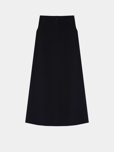 Спідниця міді Braska поліестер/еластан чорний