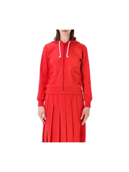 Bluza z kapturem Comme Des Garcons z kapturem czerwona