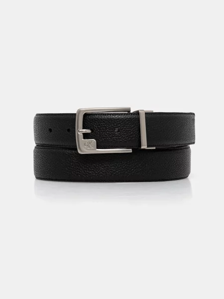 Dvostrani kožni remen Calvin Klein za muškarce crna