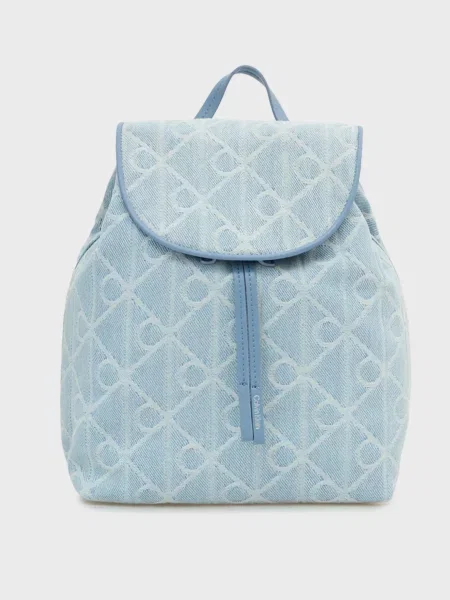 Рюкзак Calvin Klein з принтом блакитний