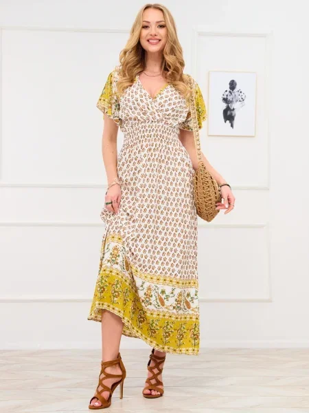 Rochie maxi Resti de costum alb