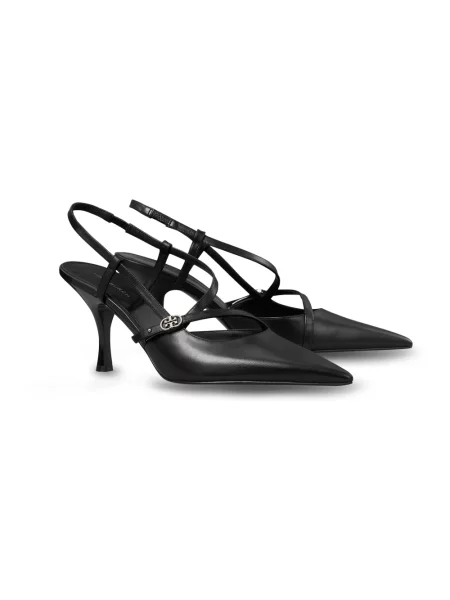 Czółenka Tory Burch skórzana czarna