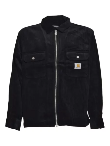 Риза Carhartt Wip от рипсено кадифе черно