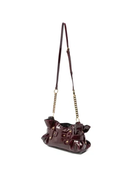 Rucsac Just Cavalli cu model piele de șarpe roșu