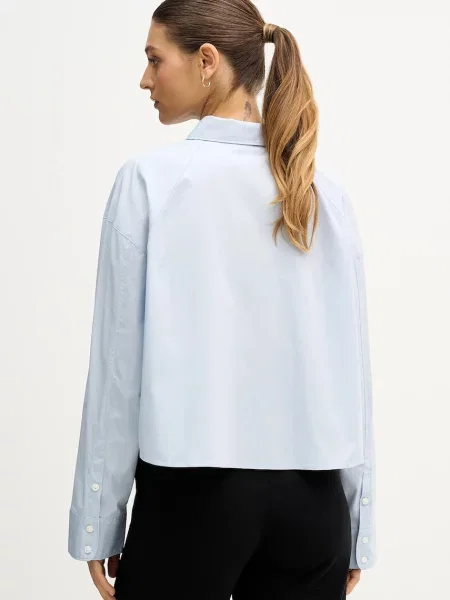 Košile Calvin Klein Jeans relaxed s klasickým límcem modrá