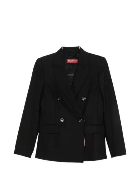 Geacă Max Mara de lână cu două rânduri de nasturi negru