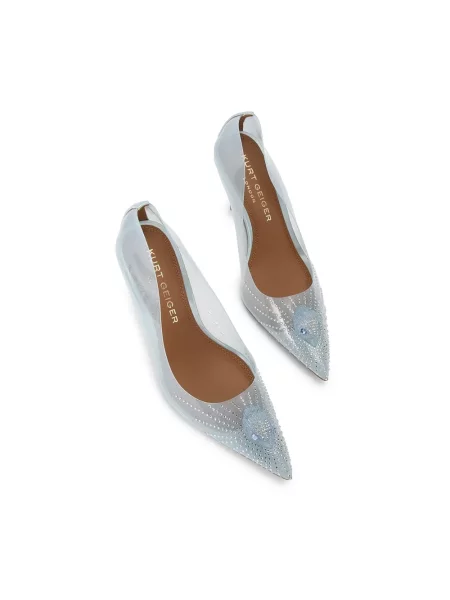 Kurt Geiger London szpilki Eagle Vinyl Court Pale Blue niebieska