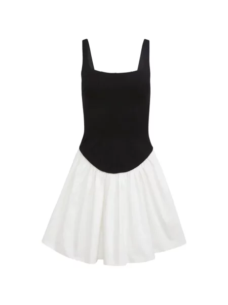 Sukienka mini Toccin z gorsetem garniturowa biała