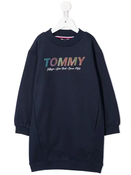 Sukienka dziecięca Tommy Hilfiger niebieska