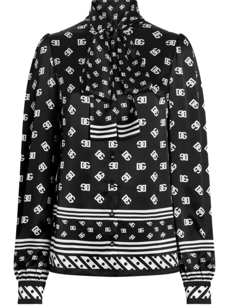 Koszula Dolce And Gabbana z nadrukiem czarna