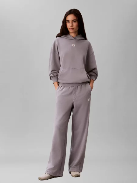 Calvin Klein Jeans Mikina tmavošedá biela